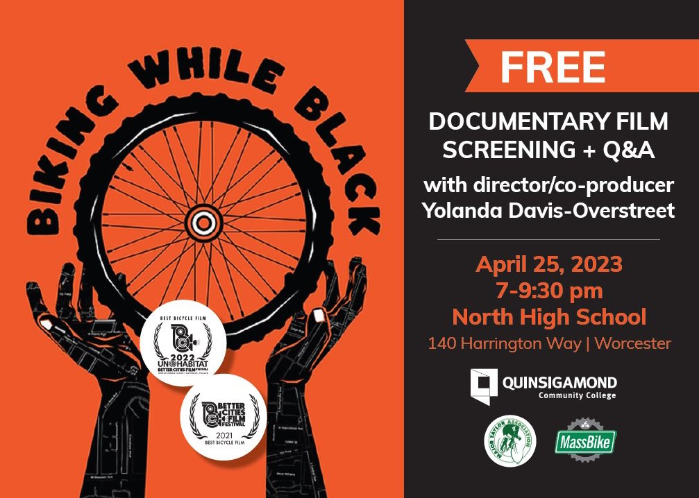 Biking While Black documentary screening April 25 in Worcester, Mass., followed by discussion with the filmmaker